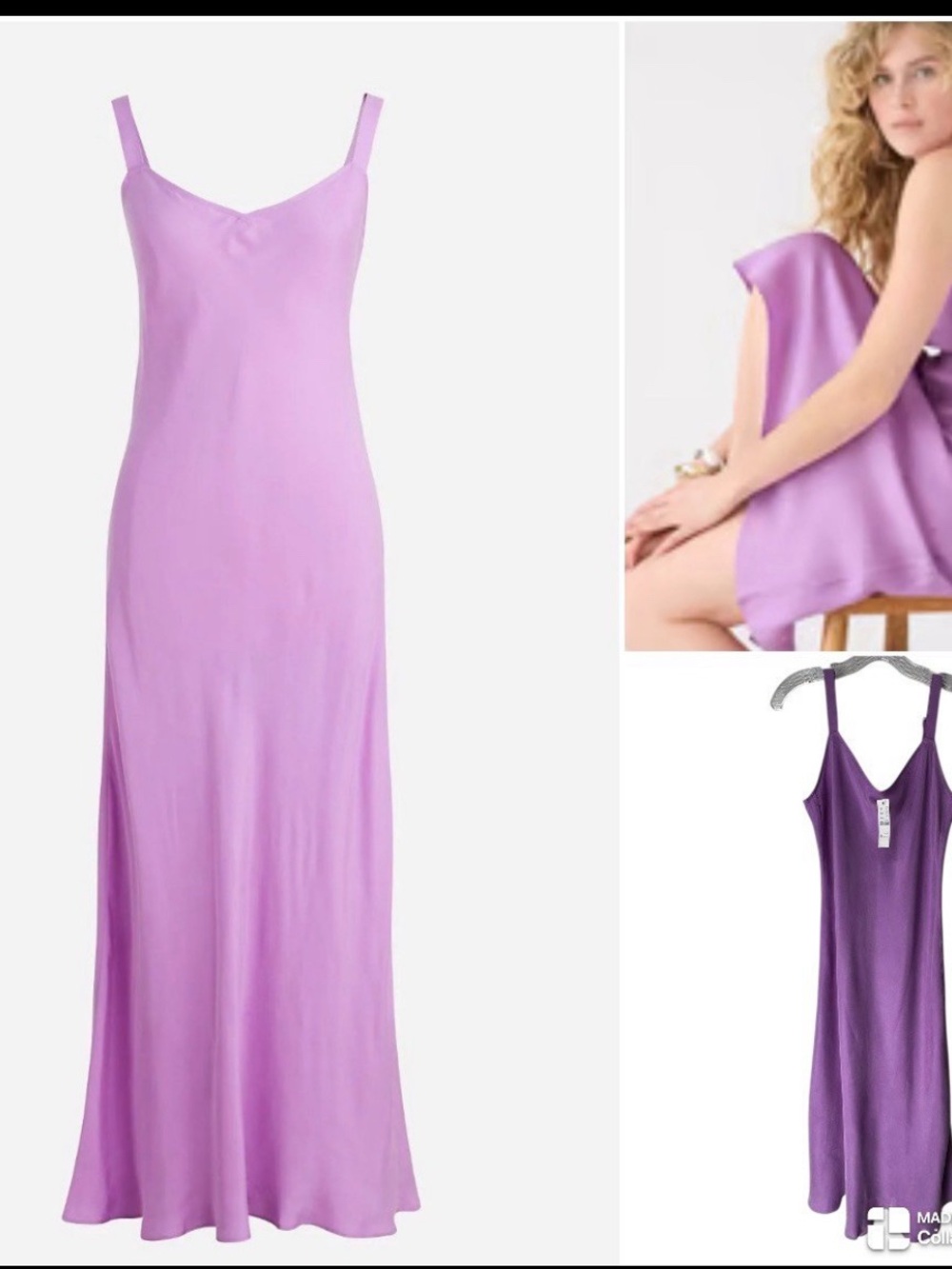J. Crew Lavender Slip Maxi Dress